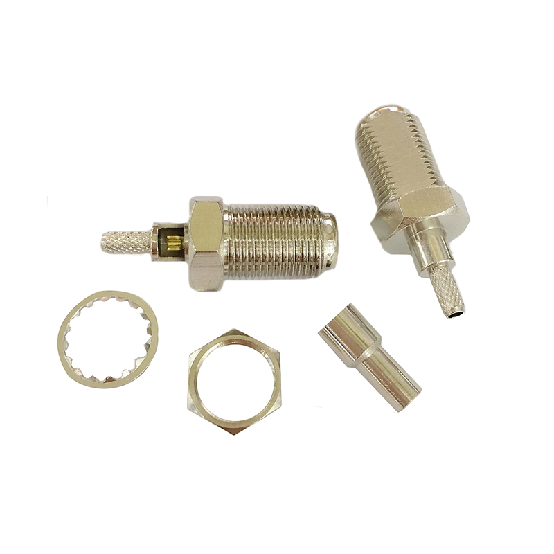 Elecbee F Type Jack Female RF Coaxial Connector 75ohm Crimp for Cable RG316 RG174 RG179