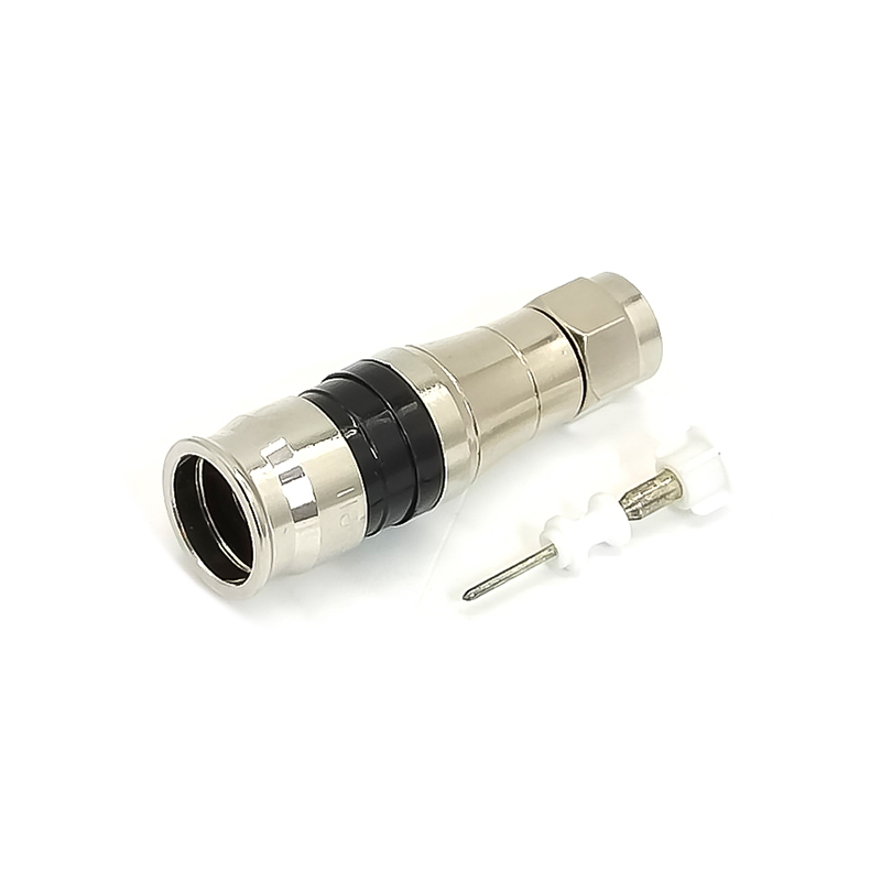 Elecbee RG11 F type Compression Connector Coaxial Straight Male