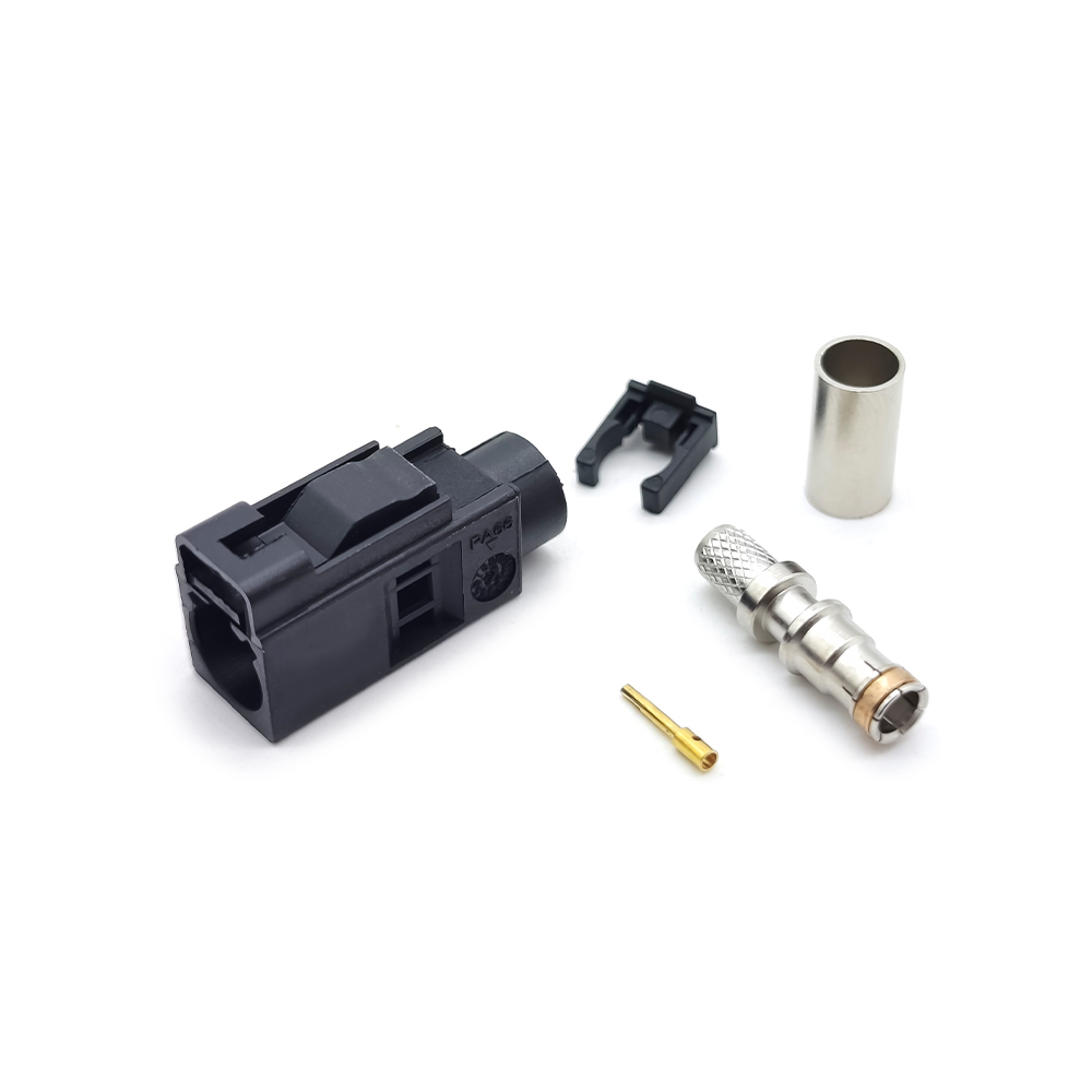 Elecbee Fakra A Connector Female Crimp Solder for RG58 LMR-195 RG400 RG142 Cable Connector