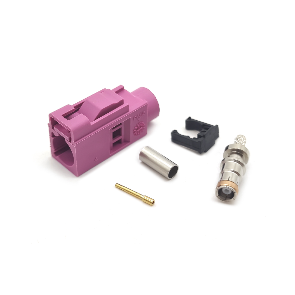 Elecbee Fakra Automotive Connectors H Female Heather Violet Pink Crimp Solder for RG316 RG174 Cable