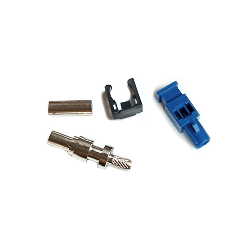 Elecbee Fakra C Code Male Plug Blue Straight Connector Crimp for Cable RG316 RG174