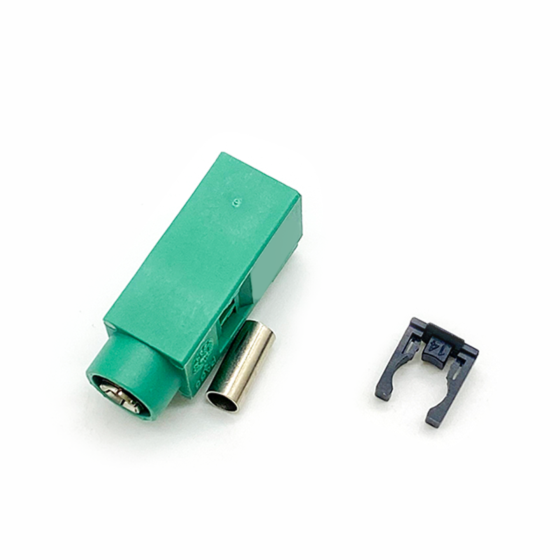 Elecbee Fakra E Connector Car TV Female Green Crimp Solder Connector for RG316 RG174 Cable