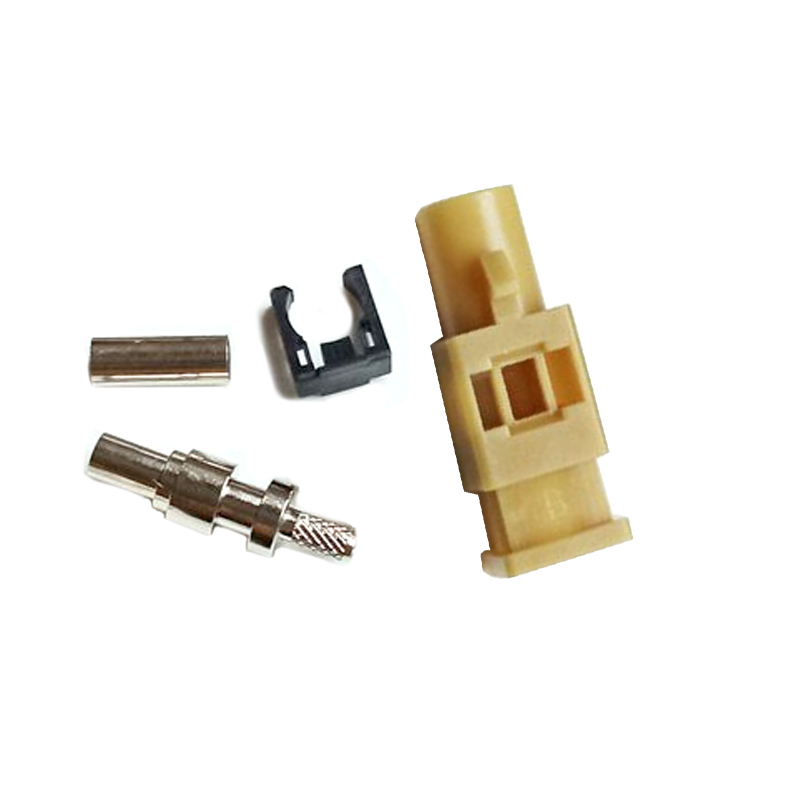 Elecbee Fakra K Code Male Plug Color Curry Straight Connector Crimp for Cable RG316 RG174