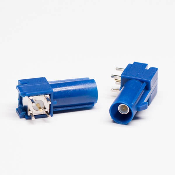 Elecbee FAKRA Male Connector C Type Blue Plug Through Hole PCB Mount