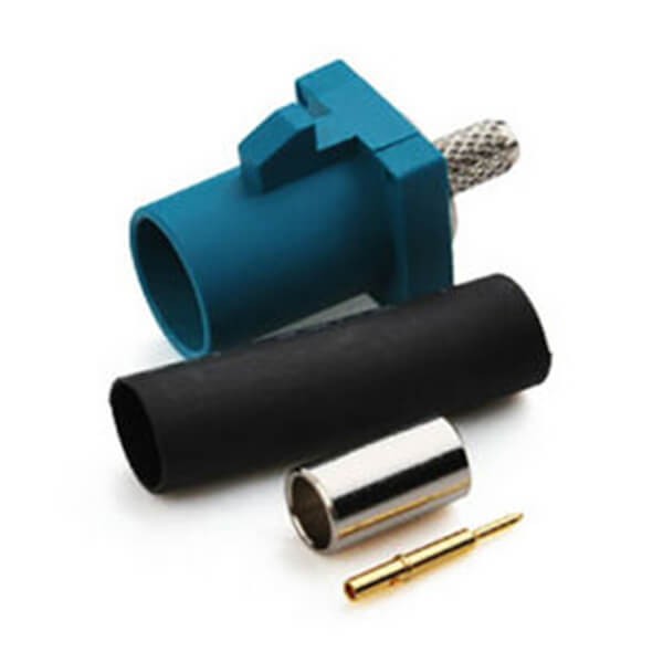 Elecbee Fakra Z Male Water Blue Crimp Solder Connector for Car Antenna RG316 RG174 Cable
