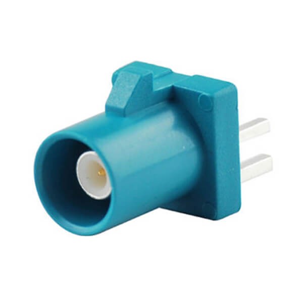 Elecbee RF Fakra Z Water Blue Male Through Hole PCB Mount