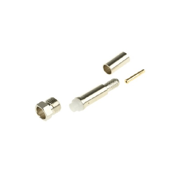 Elecbee FME Connector Jack Crimp Straight Cable Mount Termination 50Ω 900MHz for RG58/U