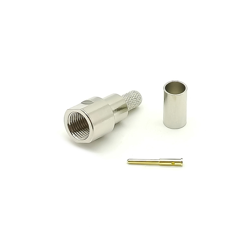 Elecbee FME Plug Straight Cable Mount Connector Crimp Termination 50Ω 2GHz for RG58 C/U