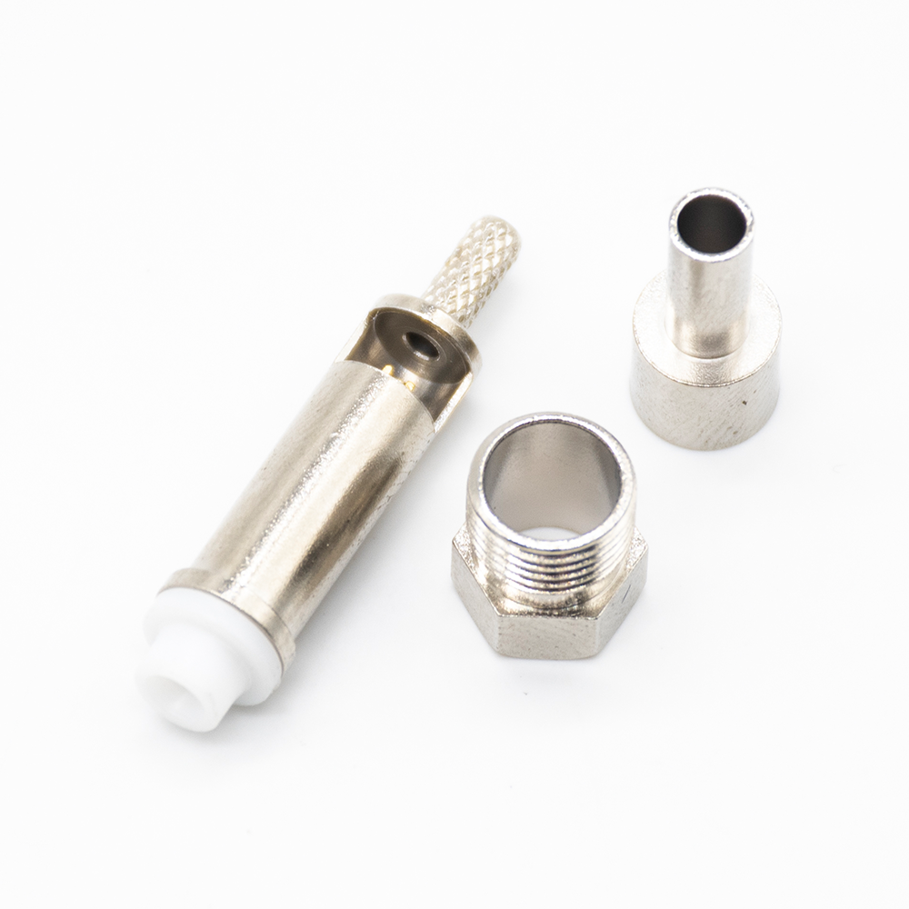 Elecbee FME Straight Cable Mount Connector Jack Crimp Termination 50Ω 1.8GHz for RG174/U