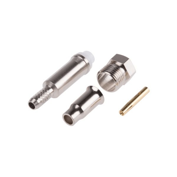 Elecbee 20pcs FME Jack Connector Straight 50Ω 1.8GHz Cable Mount Crimp for RG174/U