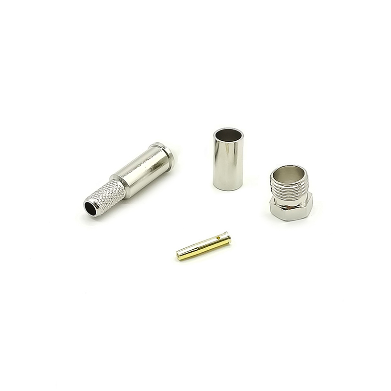 Elecbee FME Female Connector 180 Degree 50Ω 2GHz Crimp for RG58 C/U