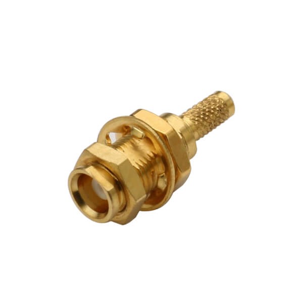 Elecbee MCX Bulkhead Connector Straight Female Crimp Type for RG178