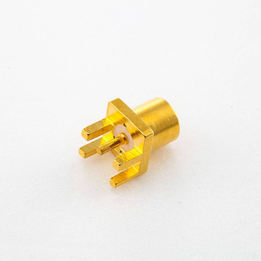Elecbee MCX PCB Connector Female Straight Card Board Copper Gold-plated