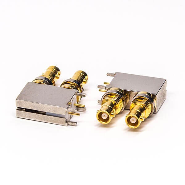 10 stks BNC Vrouwelijke Haakse Soldeer PCB Mount met Moer Schot Connector Plastic Type Witte PCB BNC Vrouwelijke BNC Surveillance Video Plug 2P BNCQ9 Adapter voor CCTV Systemen