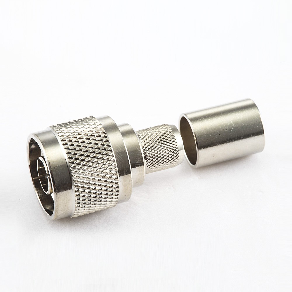 Elecbee N Type Connector for LMR-400 Straight Male Crimp for 7D-FB
