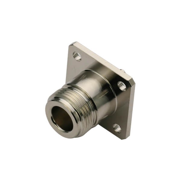 Elecbee N Type Connector for RG142/RG400 Straight Jack with 4 Holes Flange RG400