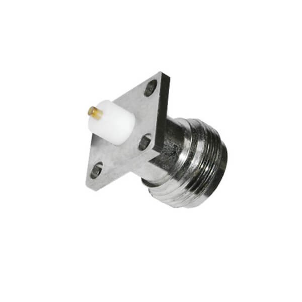 Elecbee N-Type Connector With Flange 4Hole Straight Female for Panel Mount