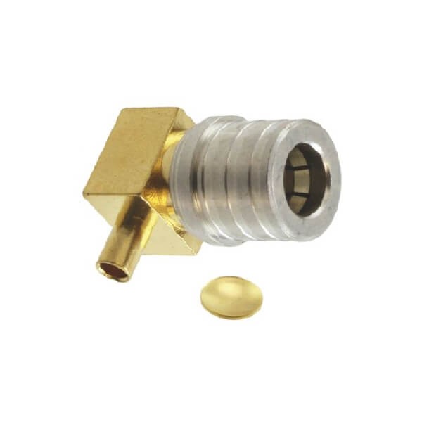 Elecbee QMA RF Connector Male Solder 90° Cable Mount Termination 50Ω