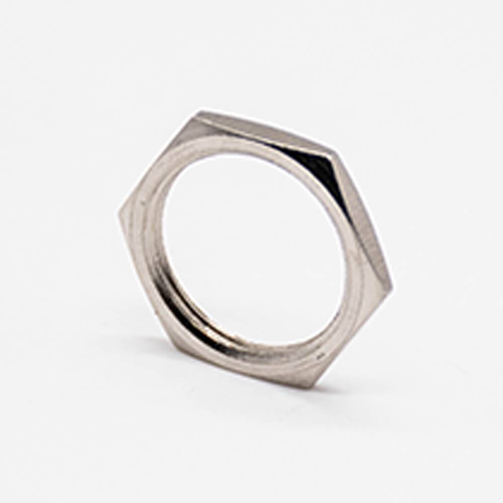 Elecbee Hex Lock Nuts N Type Female Metal Nickel Plating