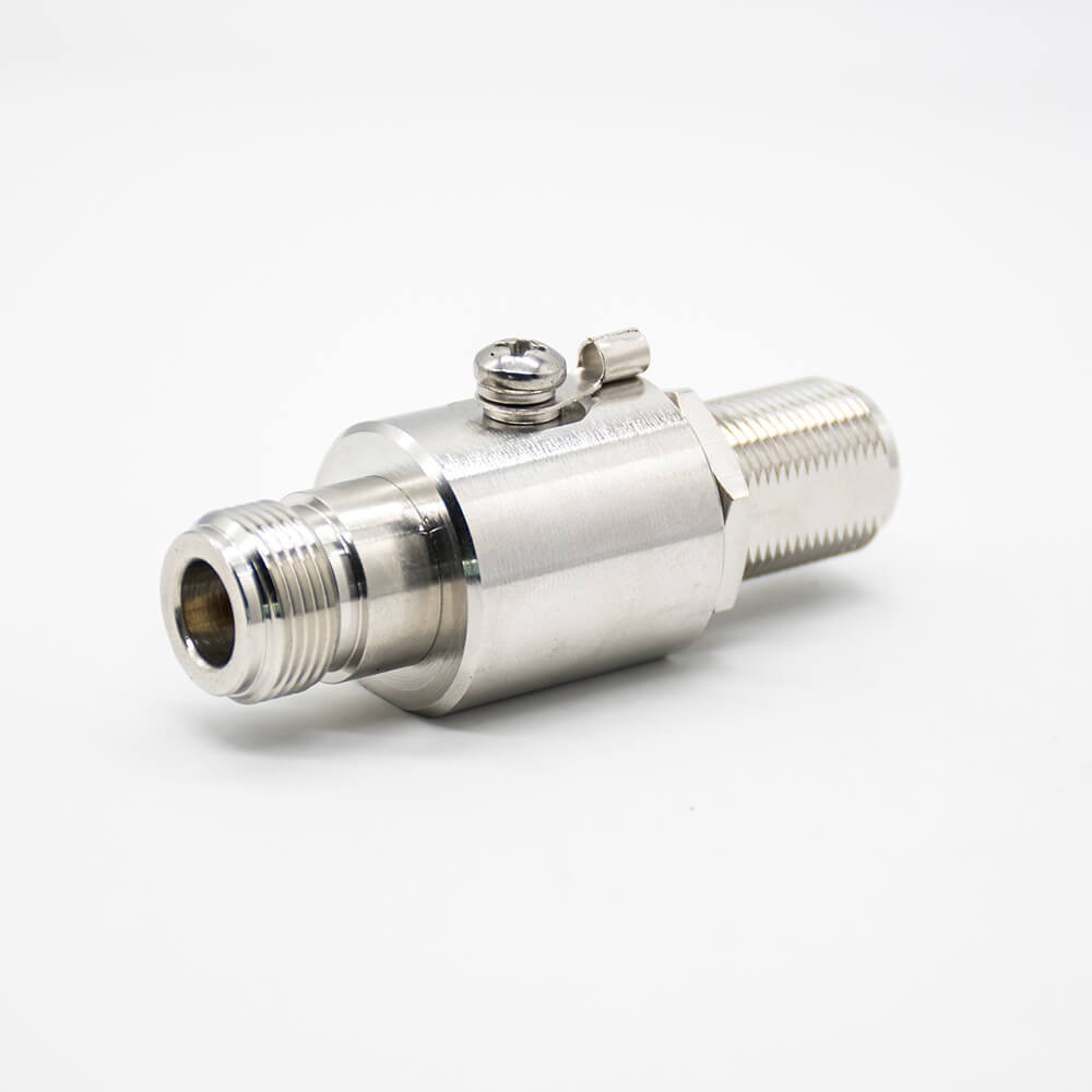 Elecbee RF Surge Arrester N-KKY-1 N Female To N Female IP67 Straight Nickel Plating Coaxial Protector
