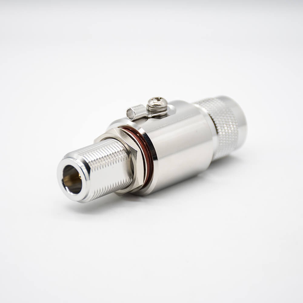 Elecbee Surge Arrester N Male To Female Straight IP67 Nickel Plating N-JKY RF Coaxial