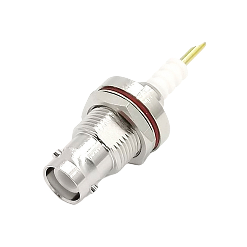 Elecbee SHV Male Connectors Front Mount Panel Solder For Cable 180° Connector