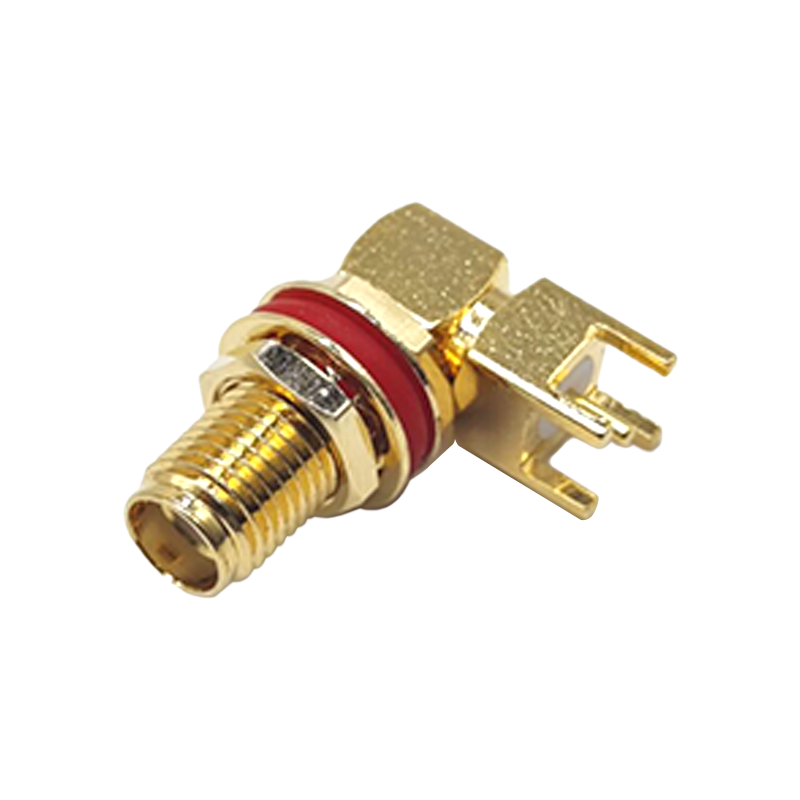 Elecbee 20pcs RF Coaxial connector Standard SMA Jack Right Angle Solder Type for PCB mount