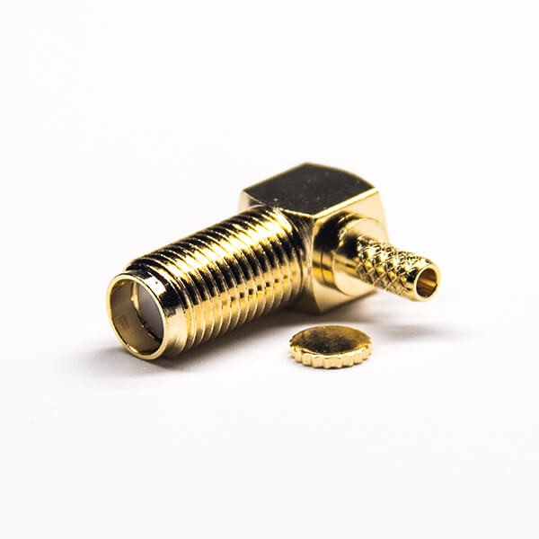 Elecbee 20pcs RF Coaxial connector Standard SMA Jack Right Angle Crimp for Cable