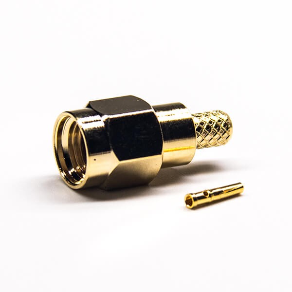 Elecbee 20pcs RF Coaxial connector Rreverse polarity SMA Plug Straight Crimp for Cable