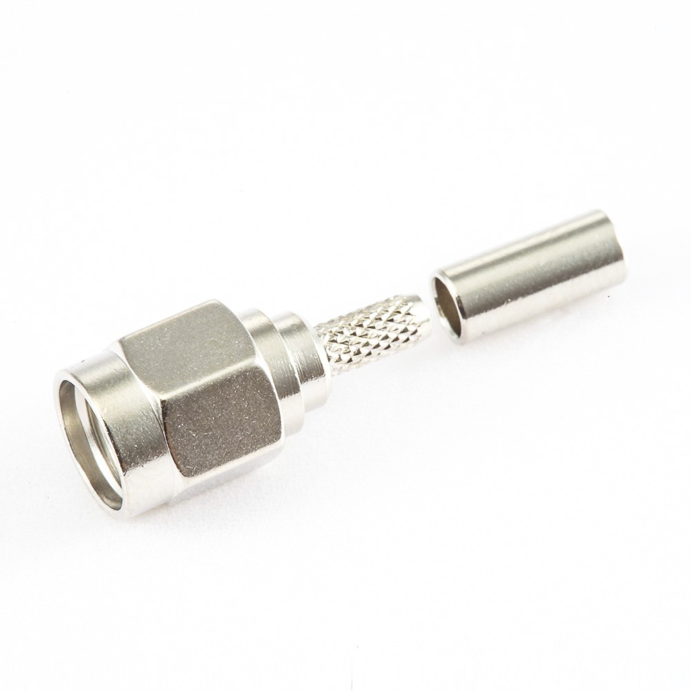 Elecbee RF Coaxial connector Standard SMA Plug Straight Crimp for Cable RG174/RG316/LMR100