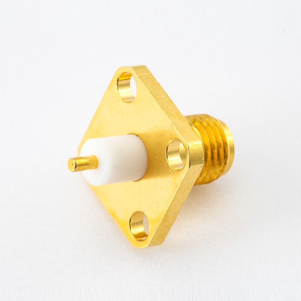 Elecbee RF Coaxial connector Standard SMA Jack Straight Solder Type for PCB mount