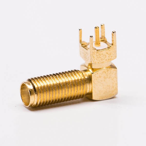 Elecbee 20pcs RF Coaxial connector Standard SMA Jack Right Angle Solder Type for PCB mount