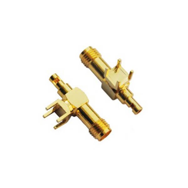 Elecbee RF Coaxial connector Standard SMA Jack Right Angle Solder Type for PCB mount