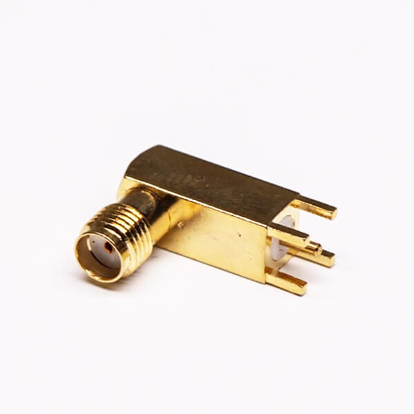 Elecbee RF Coaxial connector Standard SMA Jack Right Angle Solder Type for PCB mount