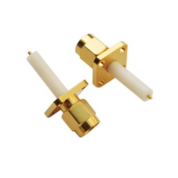 Elecbee RF Coaxial connector Standard SMA Plug Straight Solder Type for PCB mount