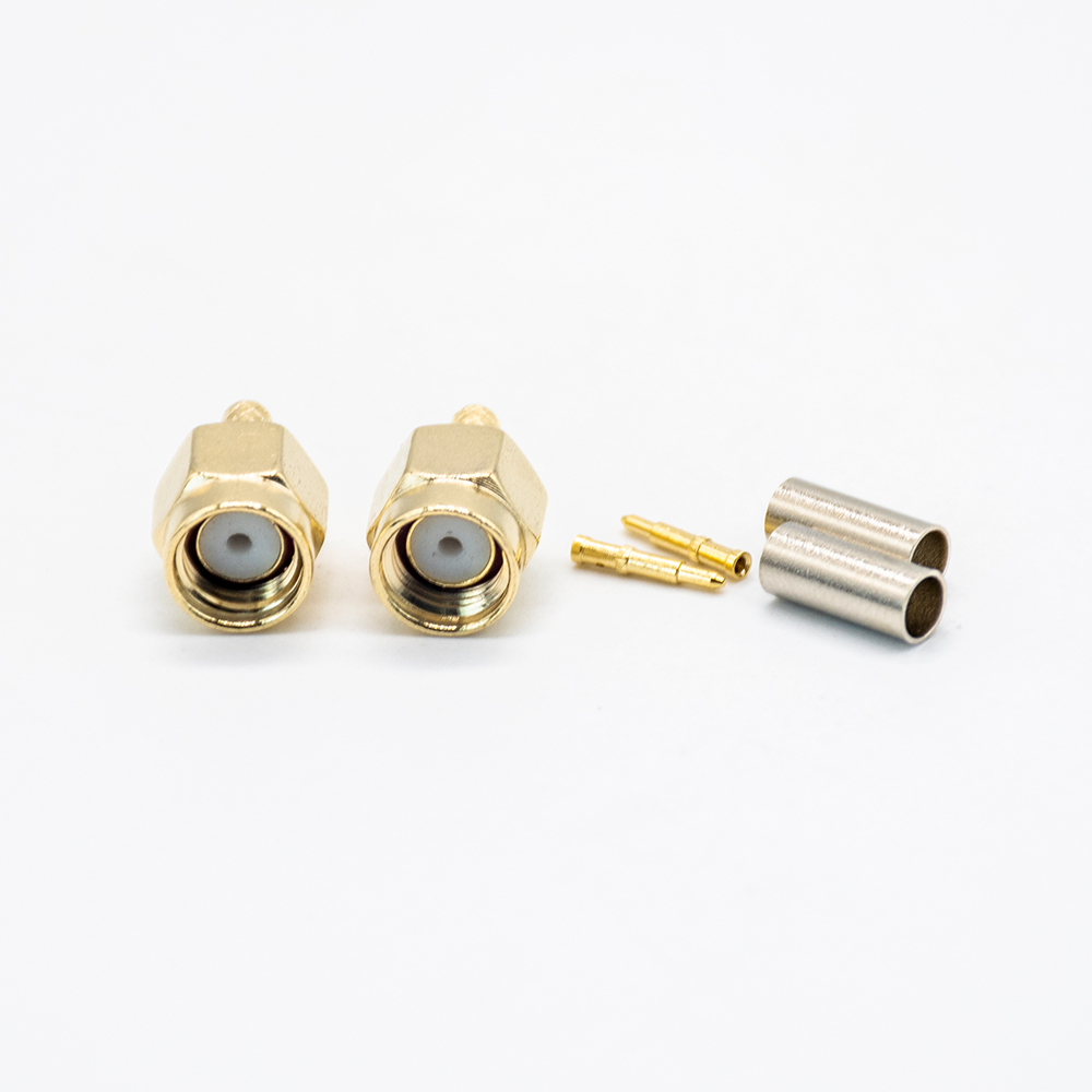 Elecbee RF Coaxial connector Standard SMA Plug Straight Crimp for Cable RG174/RG316/LMR100