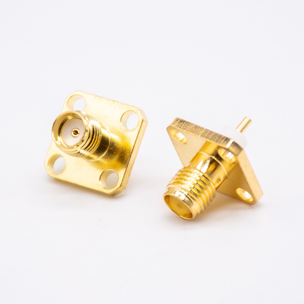 Elecbee RF Coaxial connector Standard SMA Jack Straight Solder Type for PCB mount
