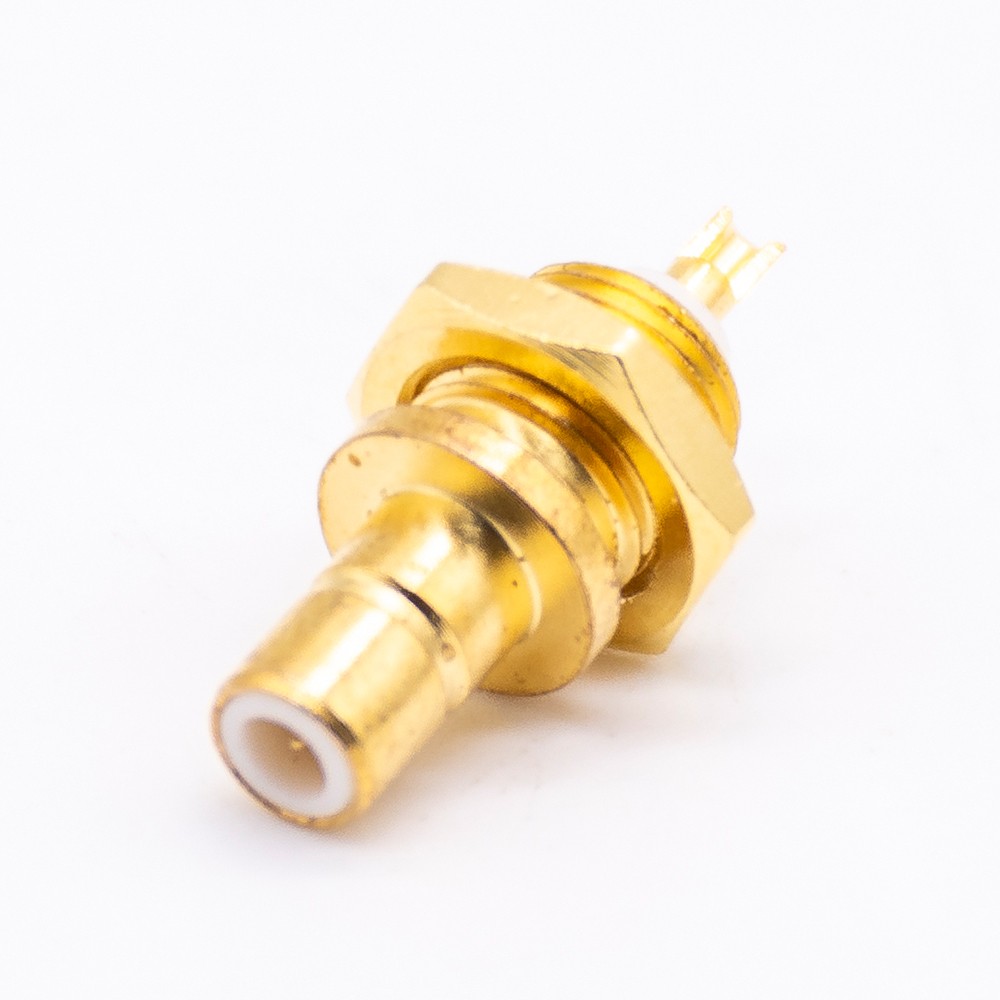 Elecbee SMB 180 Degree Connector Female with Thread Solder Type for Cable