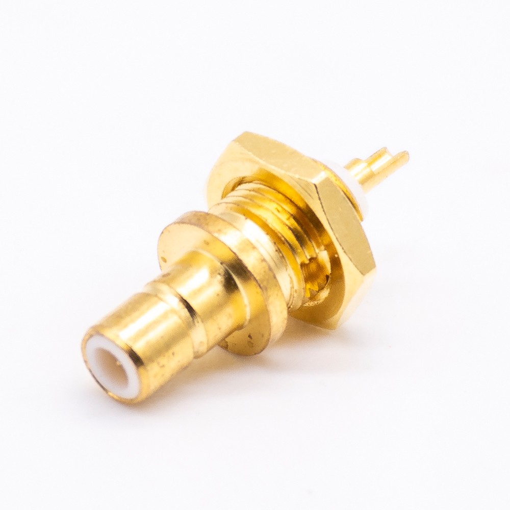 Elecbee 20pcs SMB 180 Degree Connector Female with Thread Solder Type for Cable