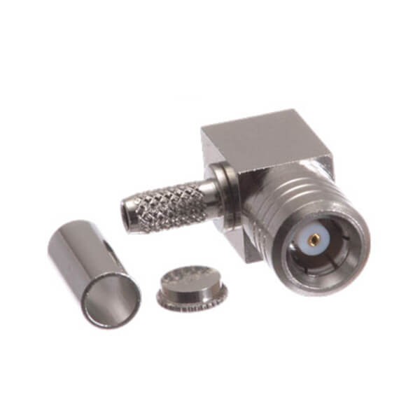 Elecbee SMB Connector Crimp Type Angled Plug RF Coax for Cable