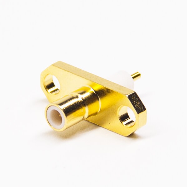 Elecbee SMB Female Connectors Straight 2 Hole Flange Solder Type for Cable