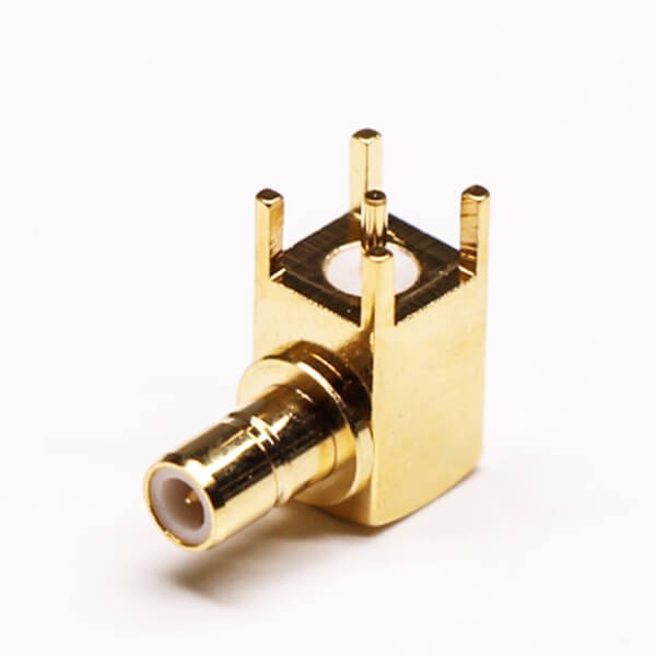 Elecbee 20pcs SMB Straight Jack Right Angled Gold Plating Through Hole for PCB Mount