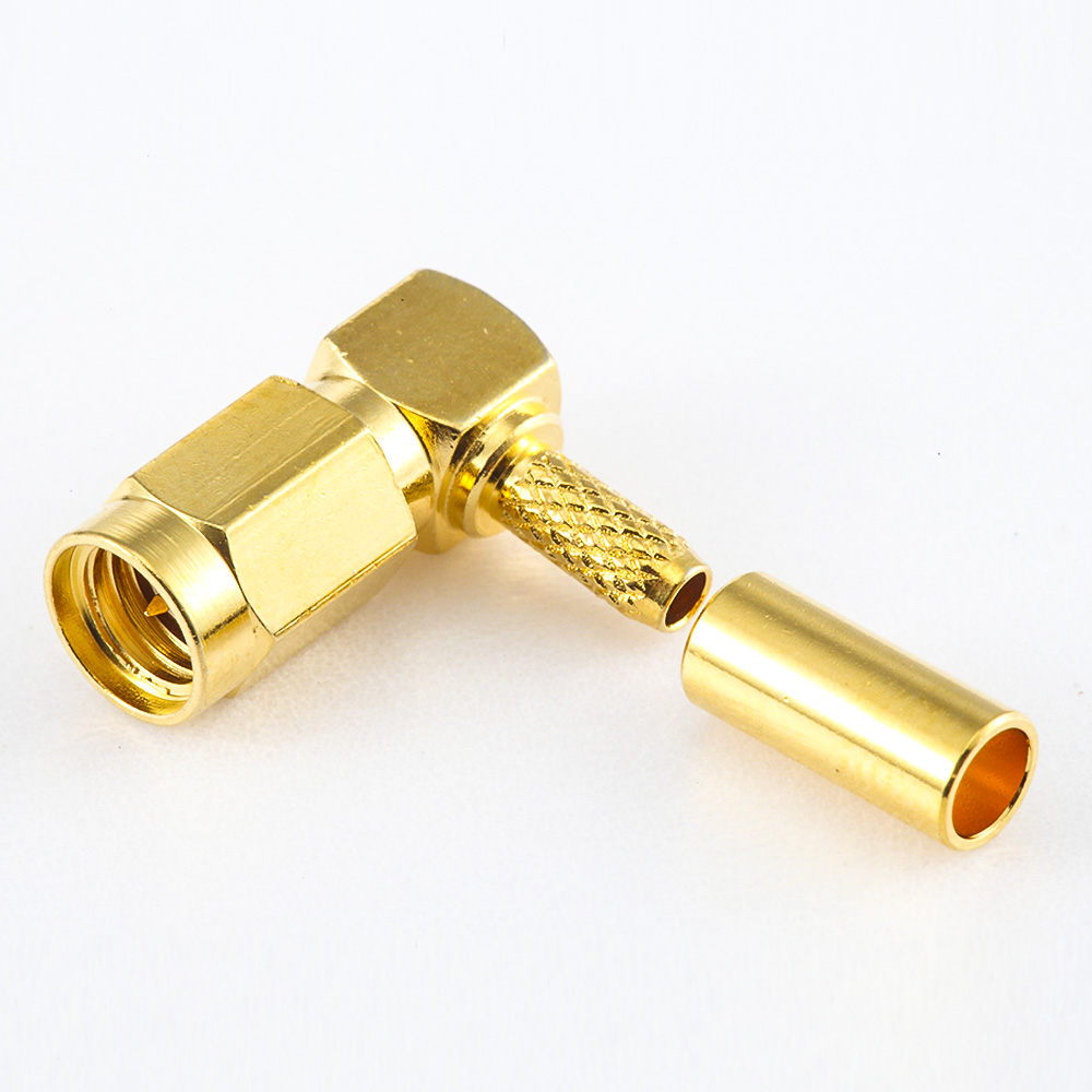 Elecbee SSMA Connector Types Male Right Angle Crimp RG174/RG316 Cable