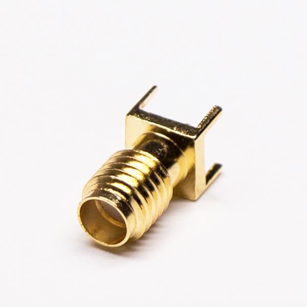 Elecbee SSMA Female Connector Straight RF Connector Through Hole for PCB