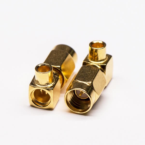 Elecbee 20pcs Cable Mount SSMA Right Angle Plug RF Connector Solder Type