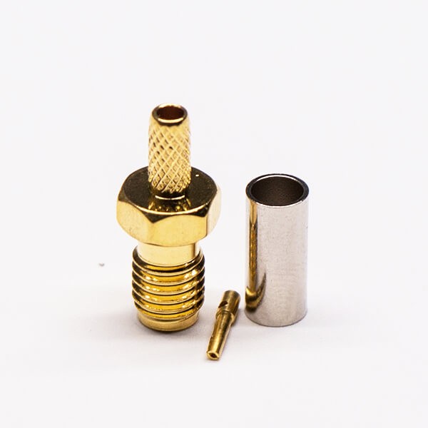 Elecbee 20pcs SSMA Straight Jack Threaded Coaxial Connector Crimp Type for Cable