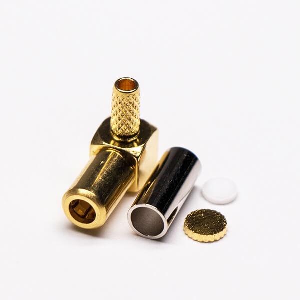 Elecbee SSMB Connector Male 90 Degree Crimp Type for Cable