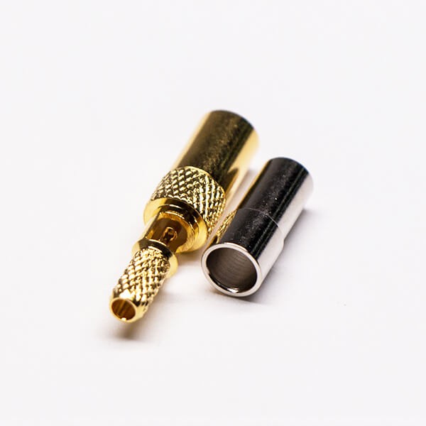 Elecbee 20pcs RF Coaxial Connector SSMB Type Male Straight Crimp Window Solder Zinc Alloy