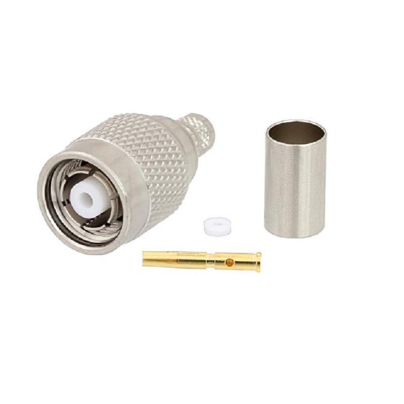 Elecbee Reverse Polarity TNC RP-TNC Plug Male Straight Crimp Connector for Cable LMR240 RG59