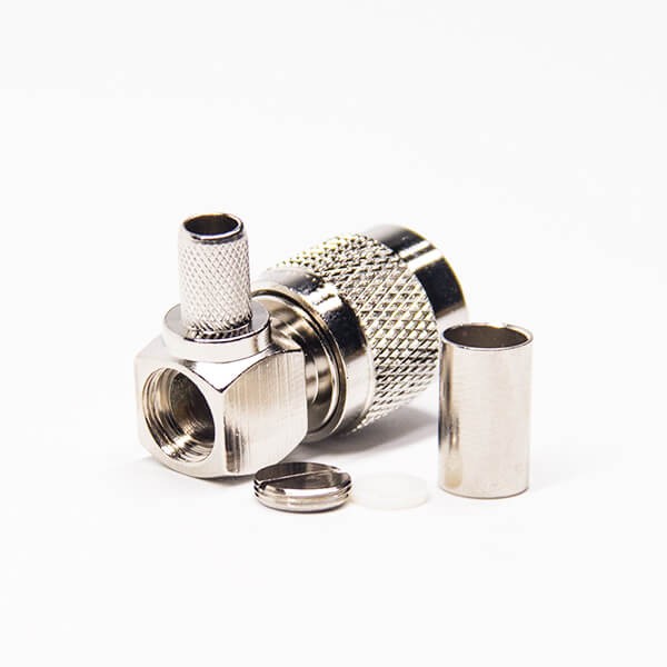 Elecbee TNC Male Connector Right Angle Crimp Type with LMR240